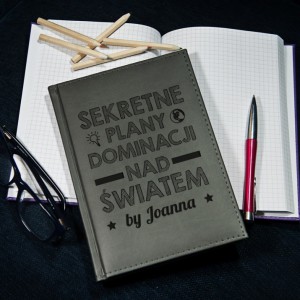 notatnik personalizowany- sekretne plany dominacji nad światem